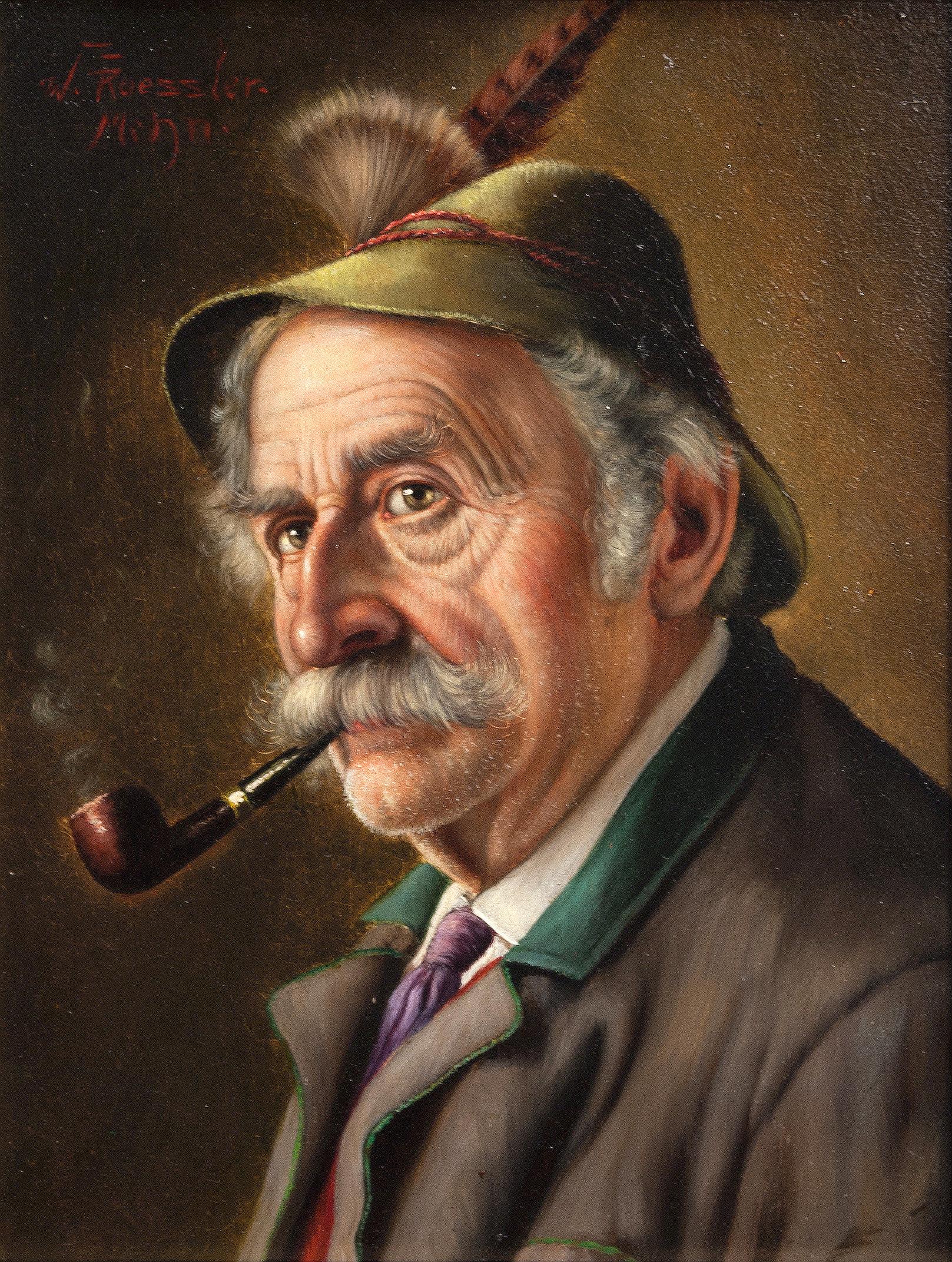 A Gentleman of Distinction - Painting by Walter R Roessler