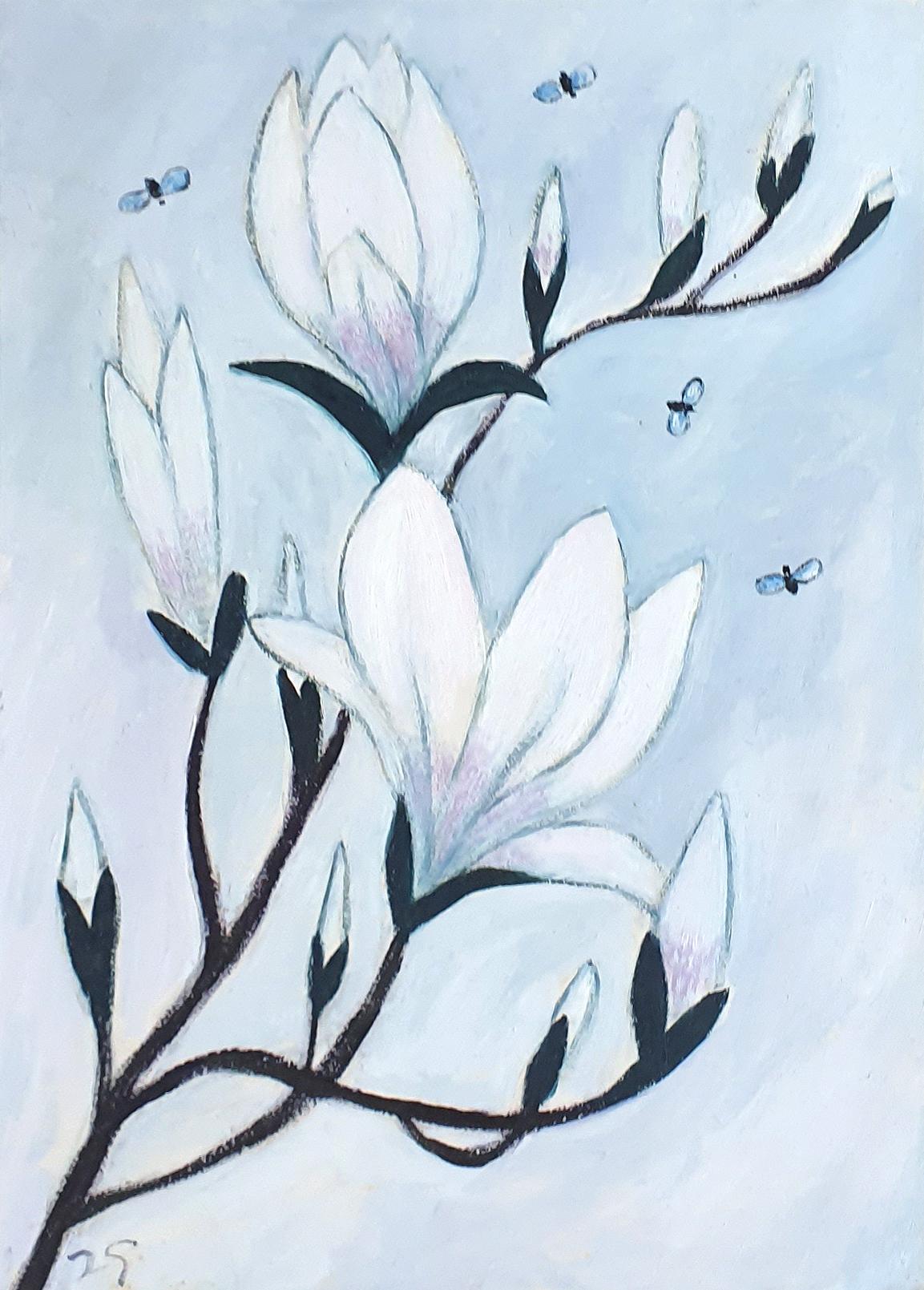 Magnolia - Painting by Joan Gillchrest