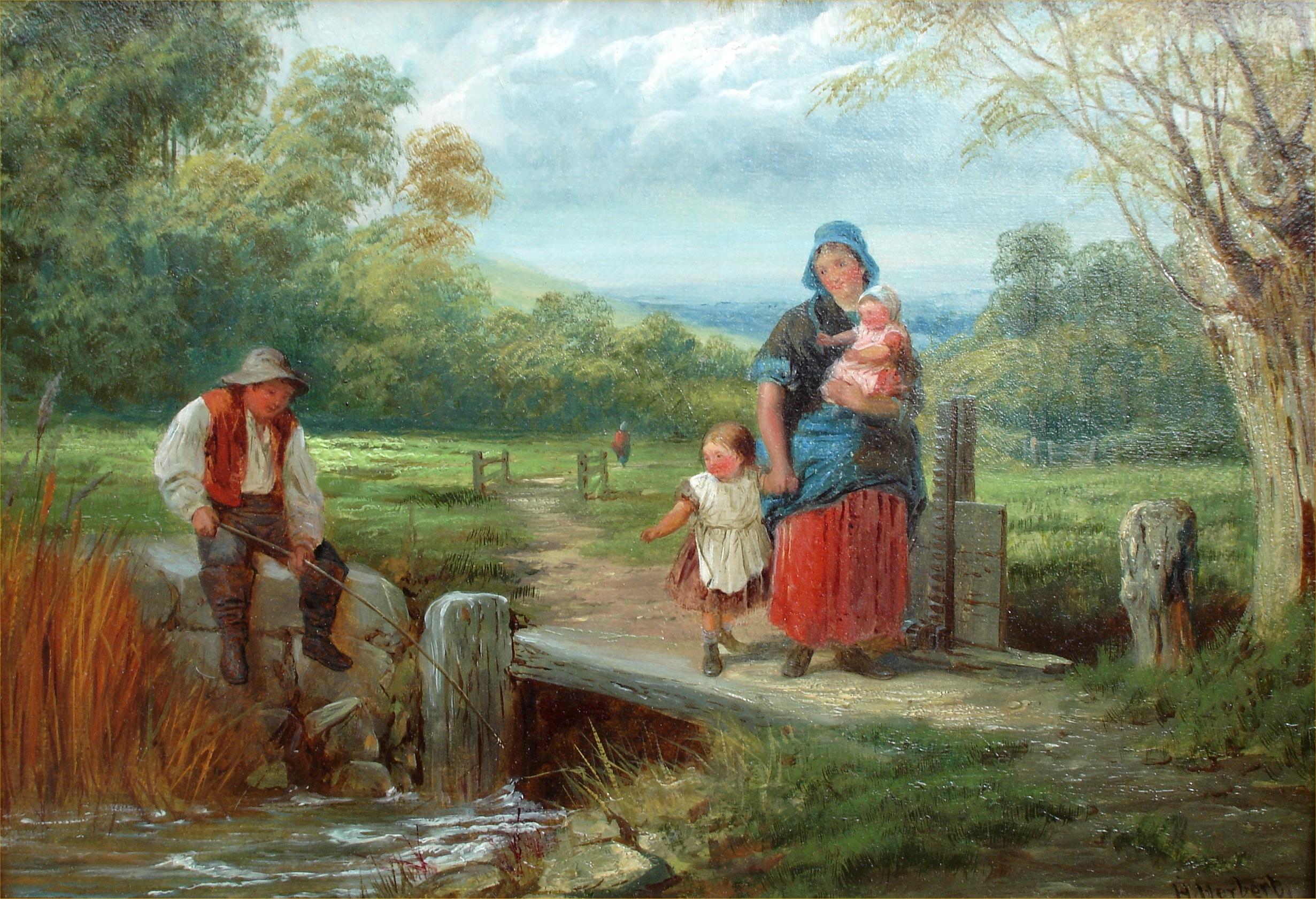 Fishing in the Stream - Photograph by Henry Herbert