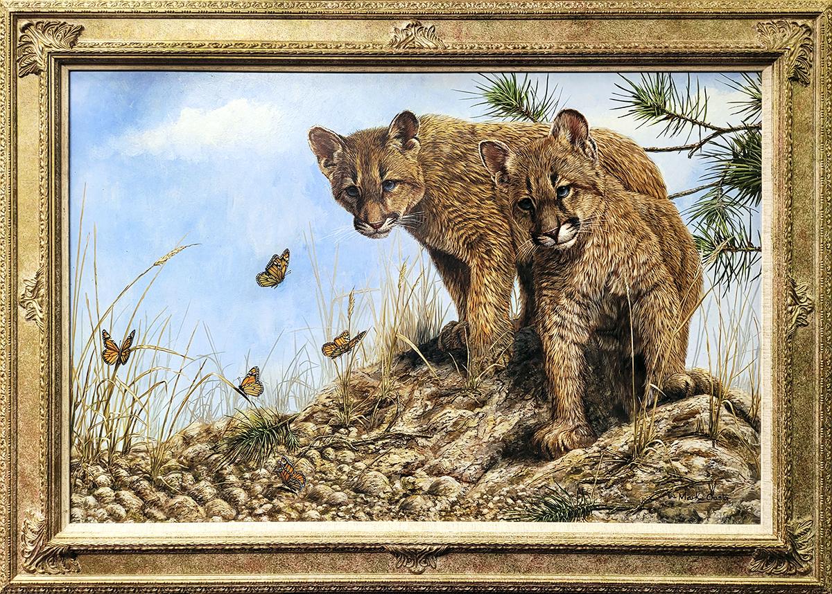 Mark Chester Animal Painting – Bergmauernböcke
