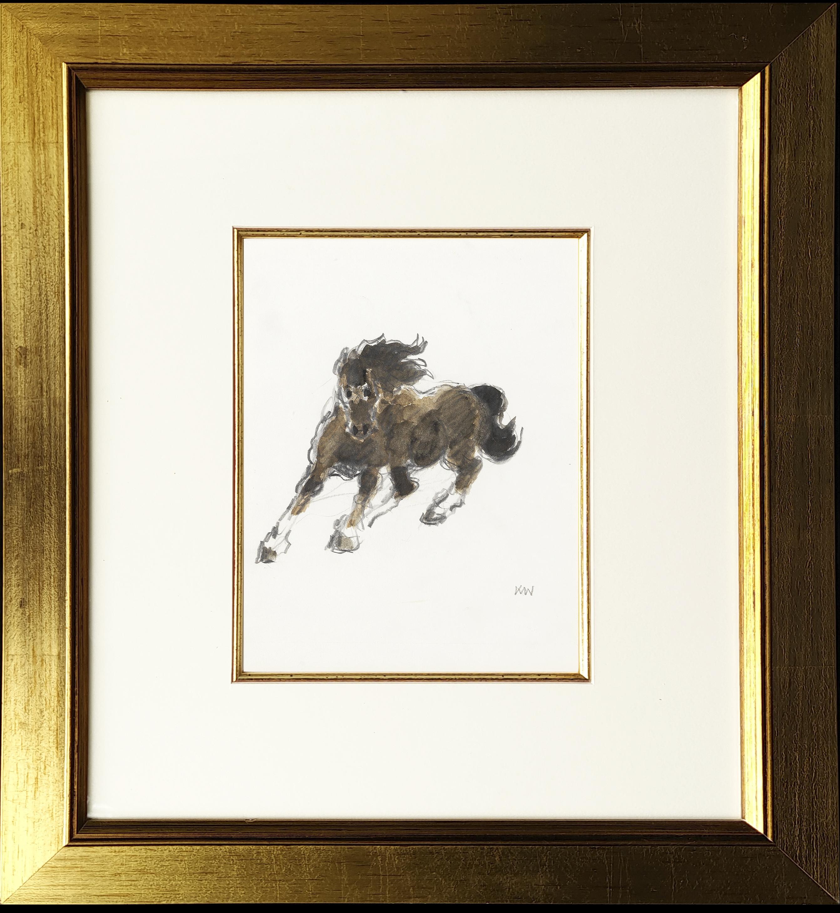 Sir John Kyffin Williams OBE, RA Landscape Art - Galloping Horse