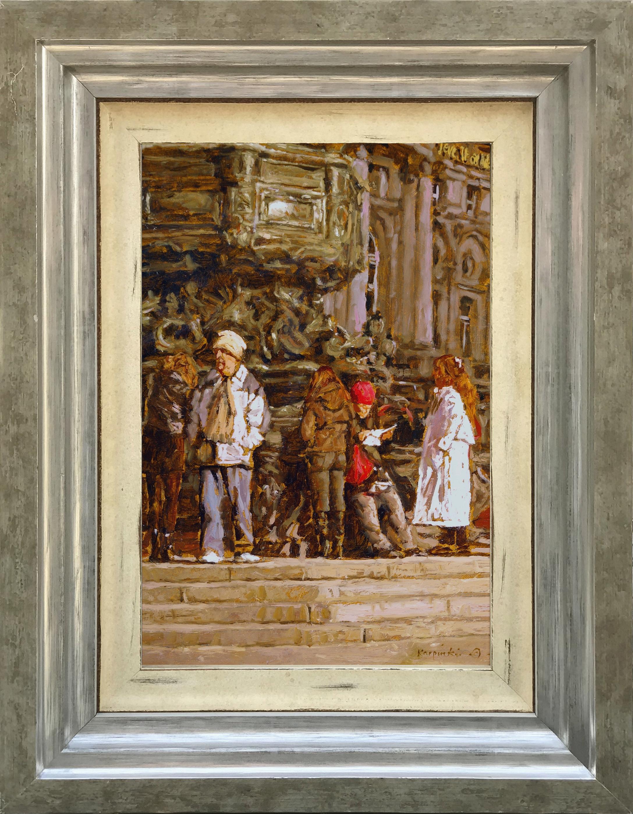 Tony Karpinski Figurative Painting - Tourists