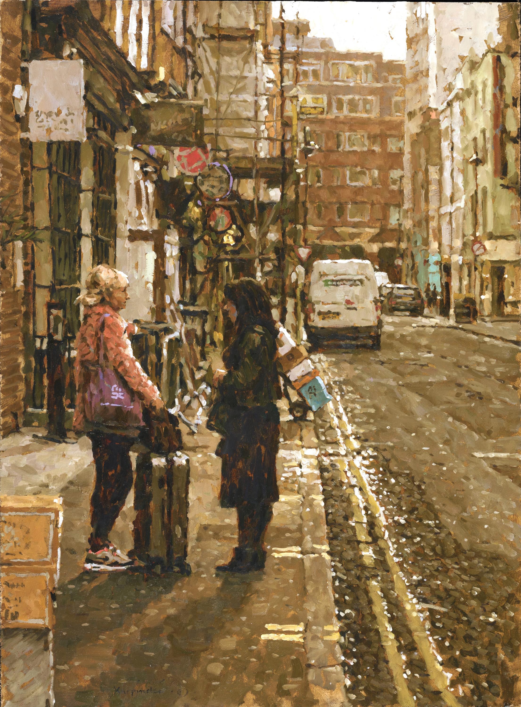 Farewells or Welcomes - Painting by Tony Karpinski