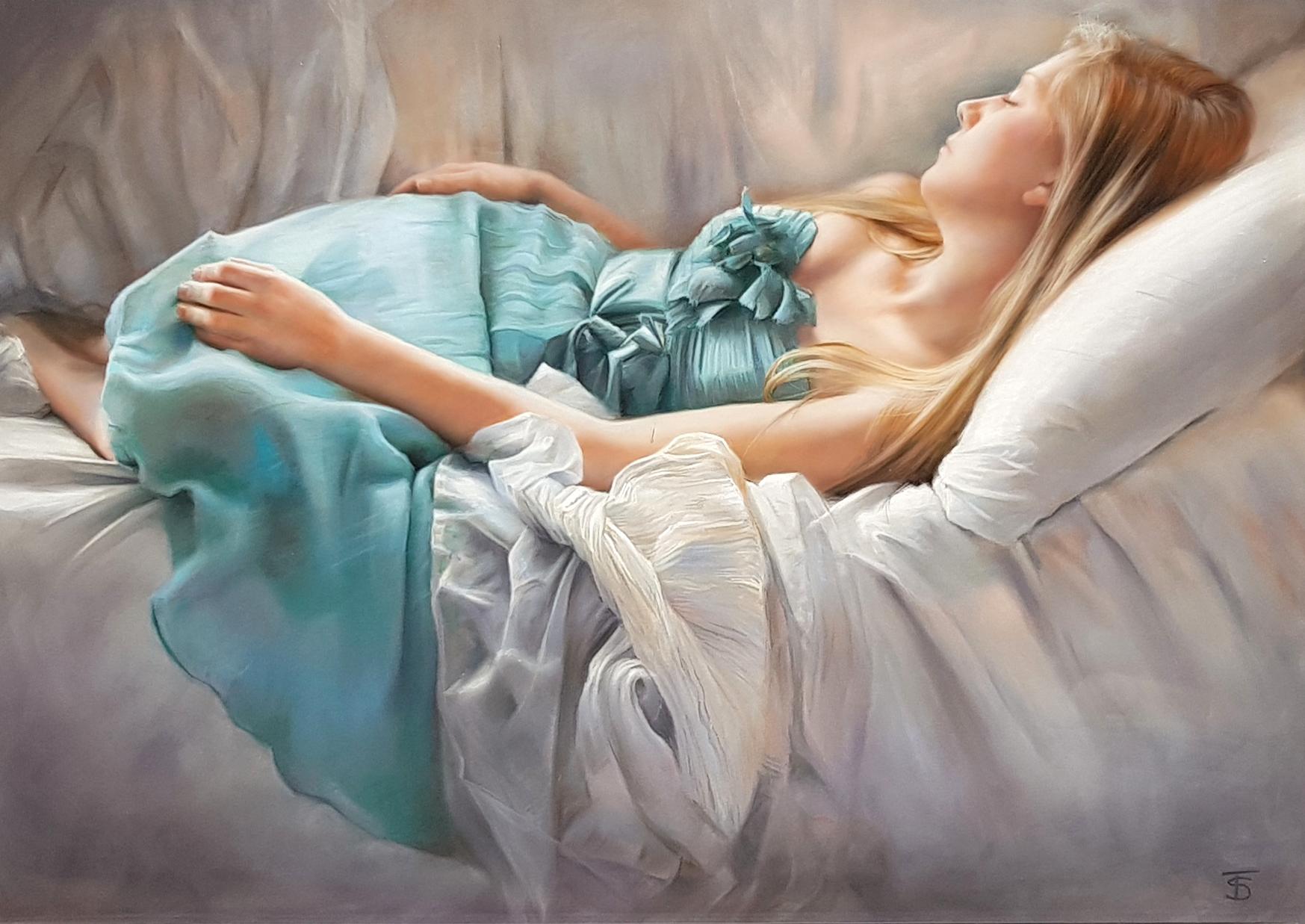 Sogni d'oro - Painting di Tina Spratt