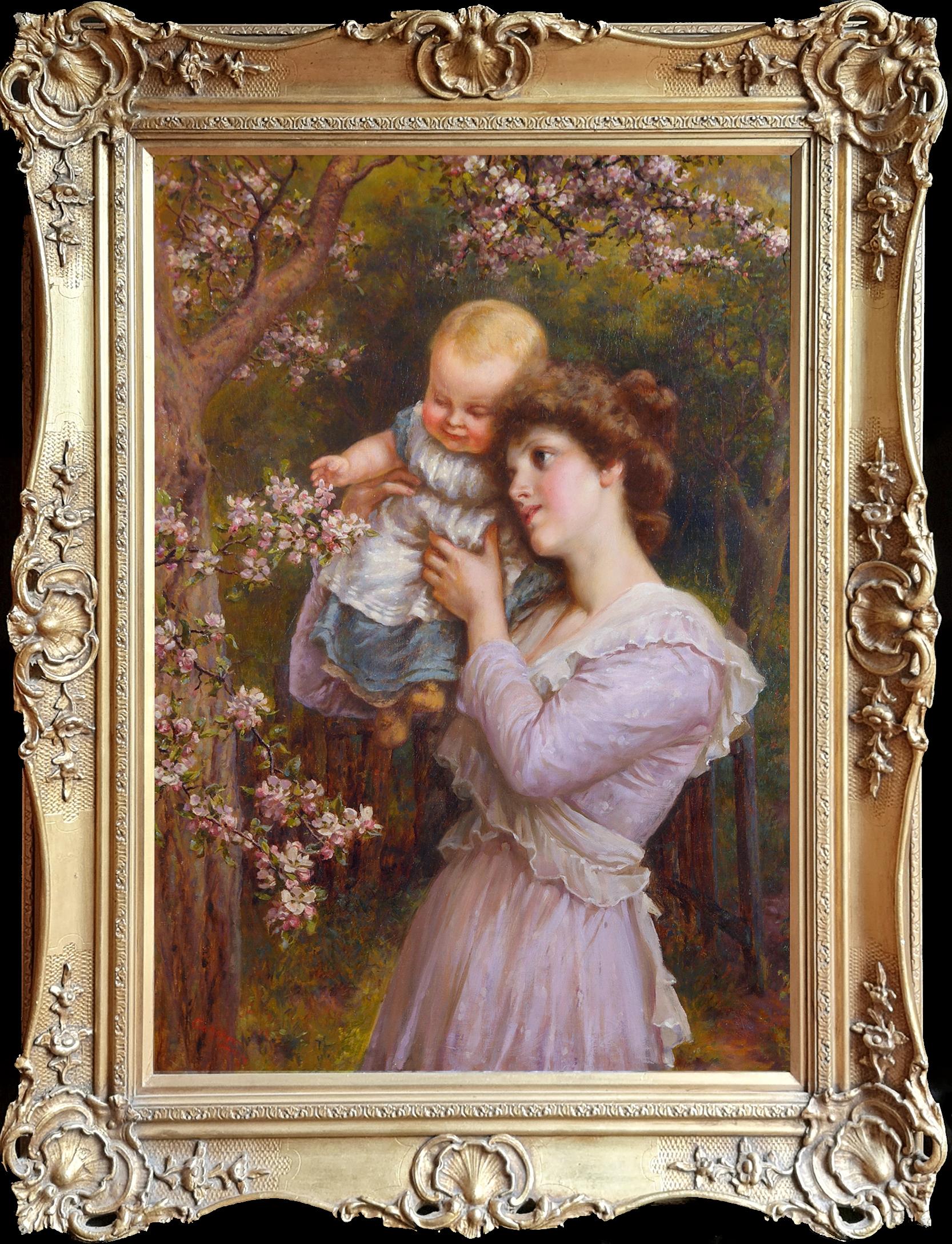 Eva Hollyer Portrait Painting - Gathering Blossom