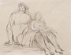 Madre e bambino seduti, 1 (eseguito nel 1982)