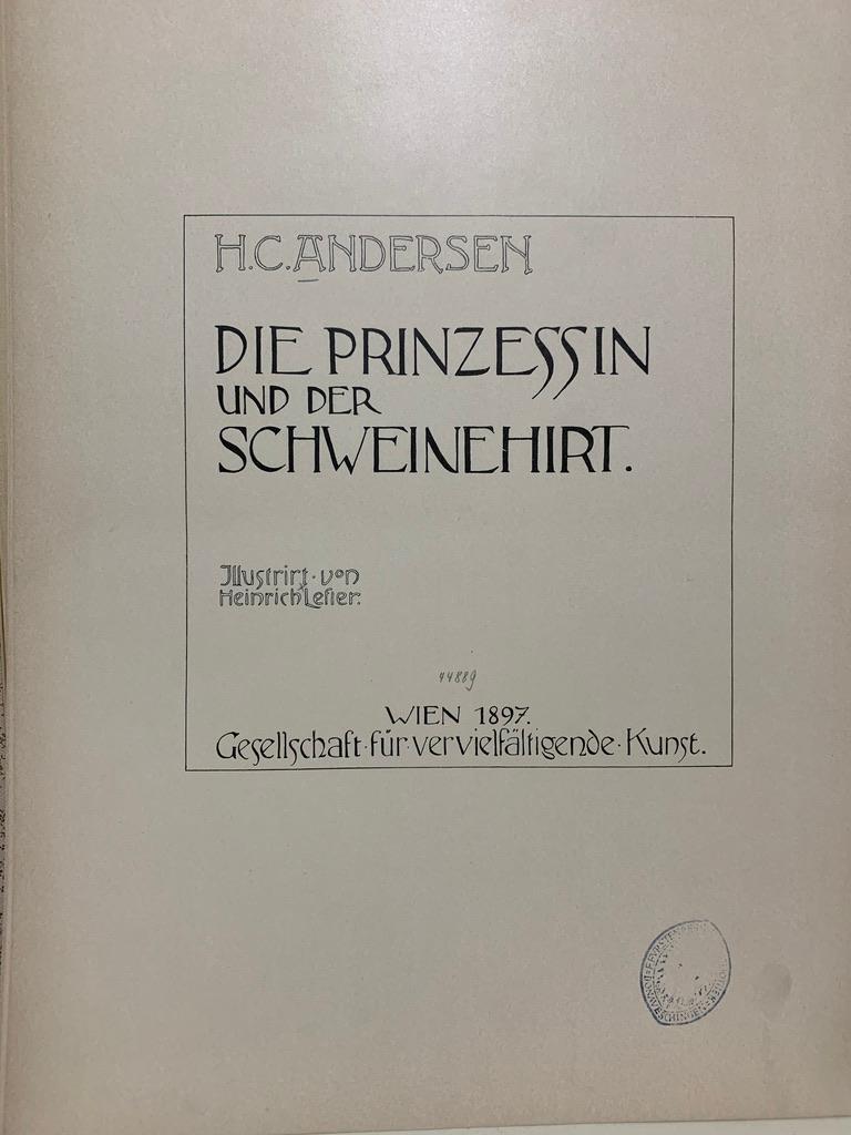 Die Prinzessin vnd der Schweinehirt - Gray Figurative Print by Heinrich Lefler