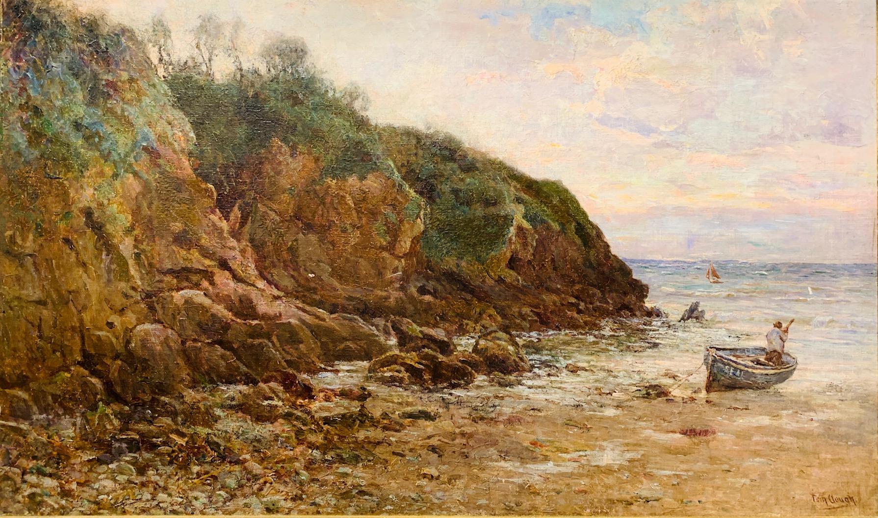 The Cliffs, British Impressionism - Painting by Thomas Clough