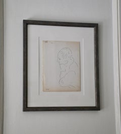 Untitled Drawing of a Man in Profile