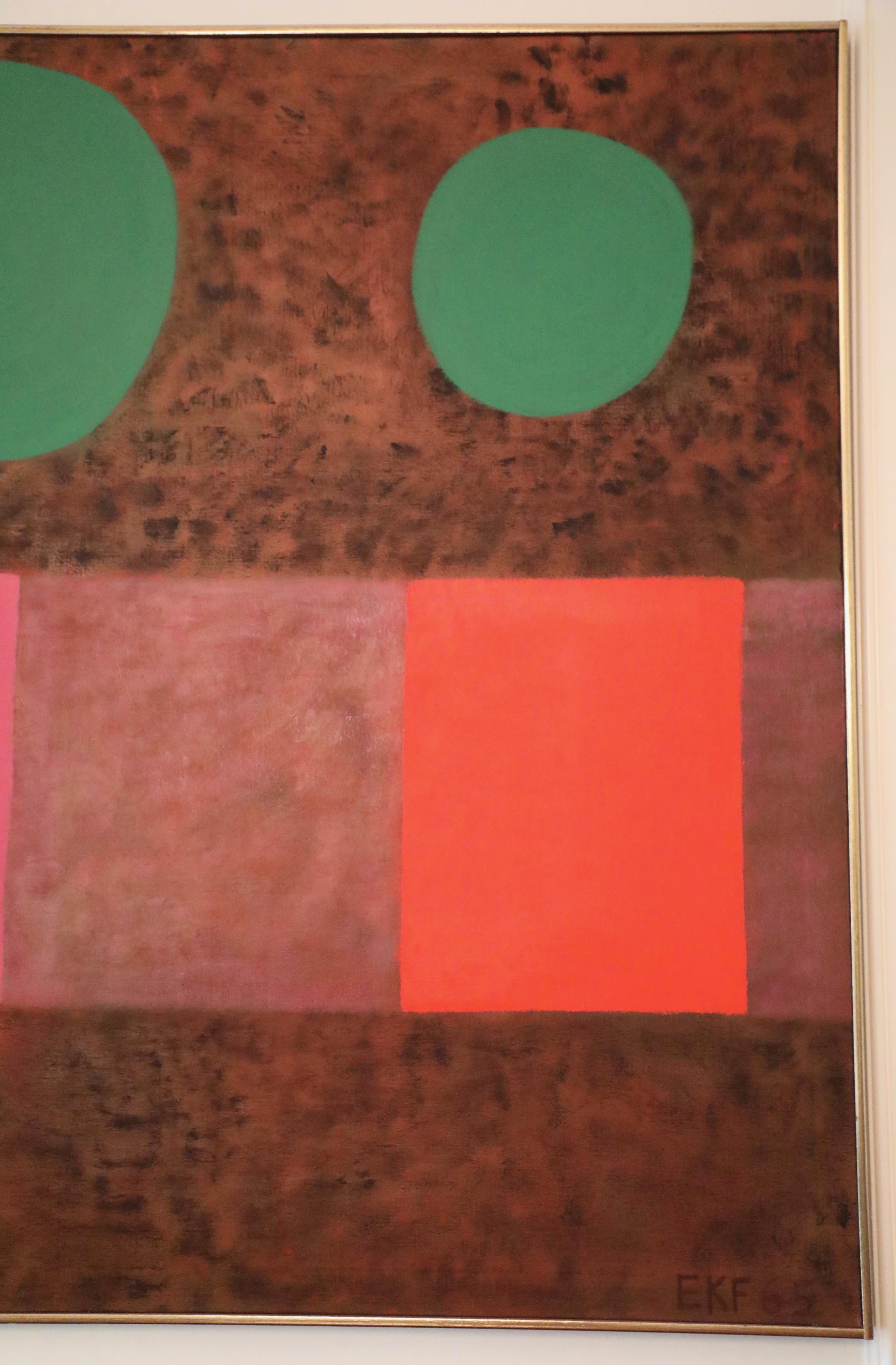 Elaine Kaufman Feiner, Abstract Oil on Canvas, Hudson I 2