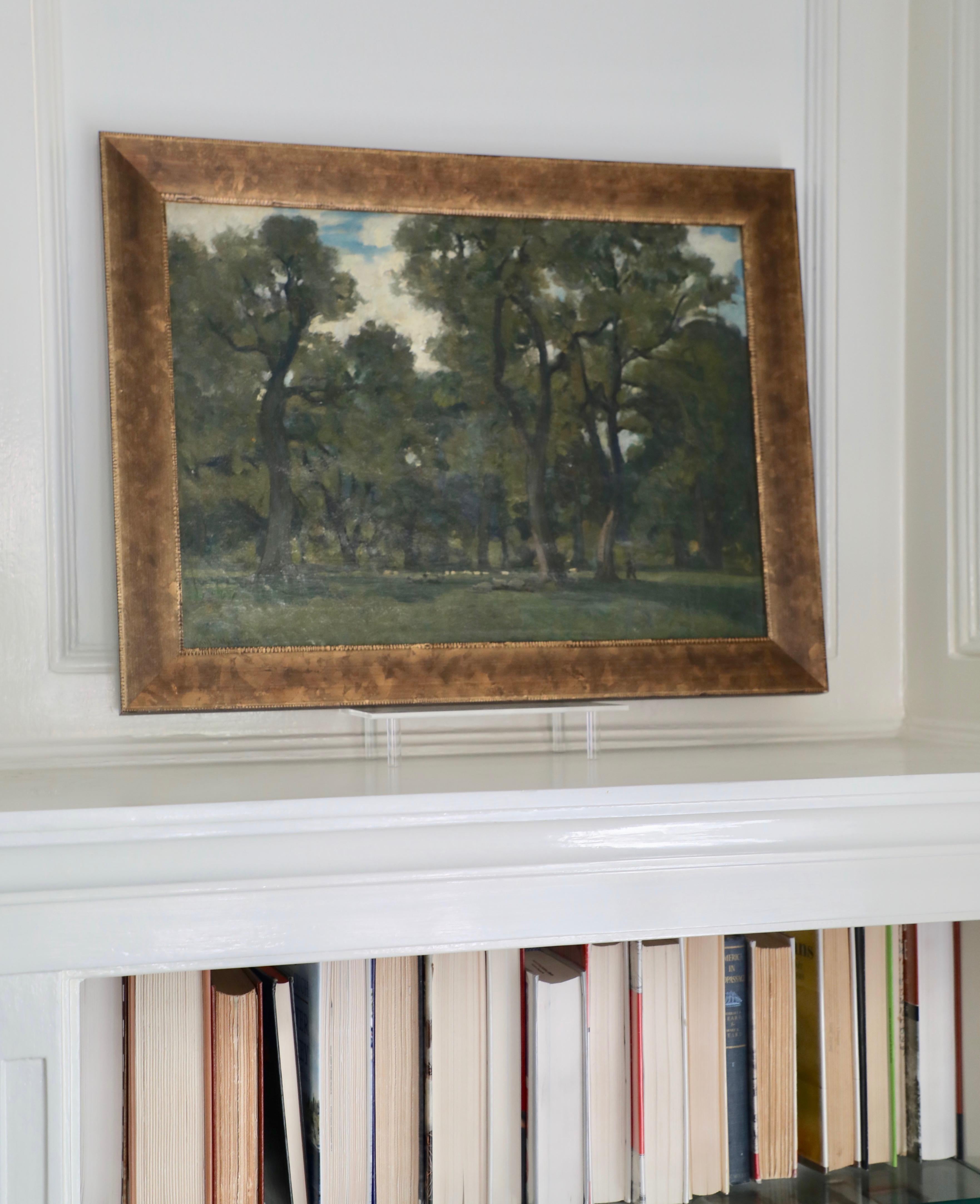 Impressionist Pastoral Landscape by Will Hyett - Painting by William J Hyett