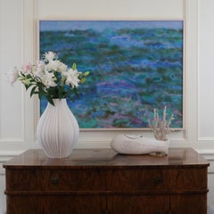 Abstract Oil on Canvas, "Towards the Shore" (Florida Keys)