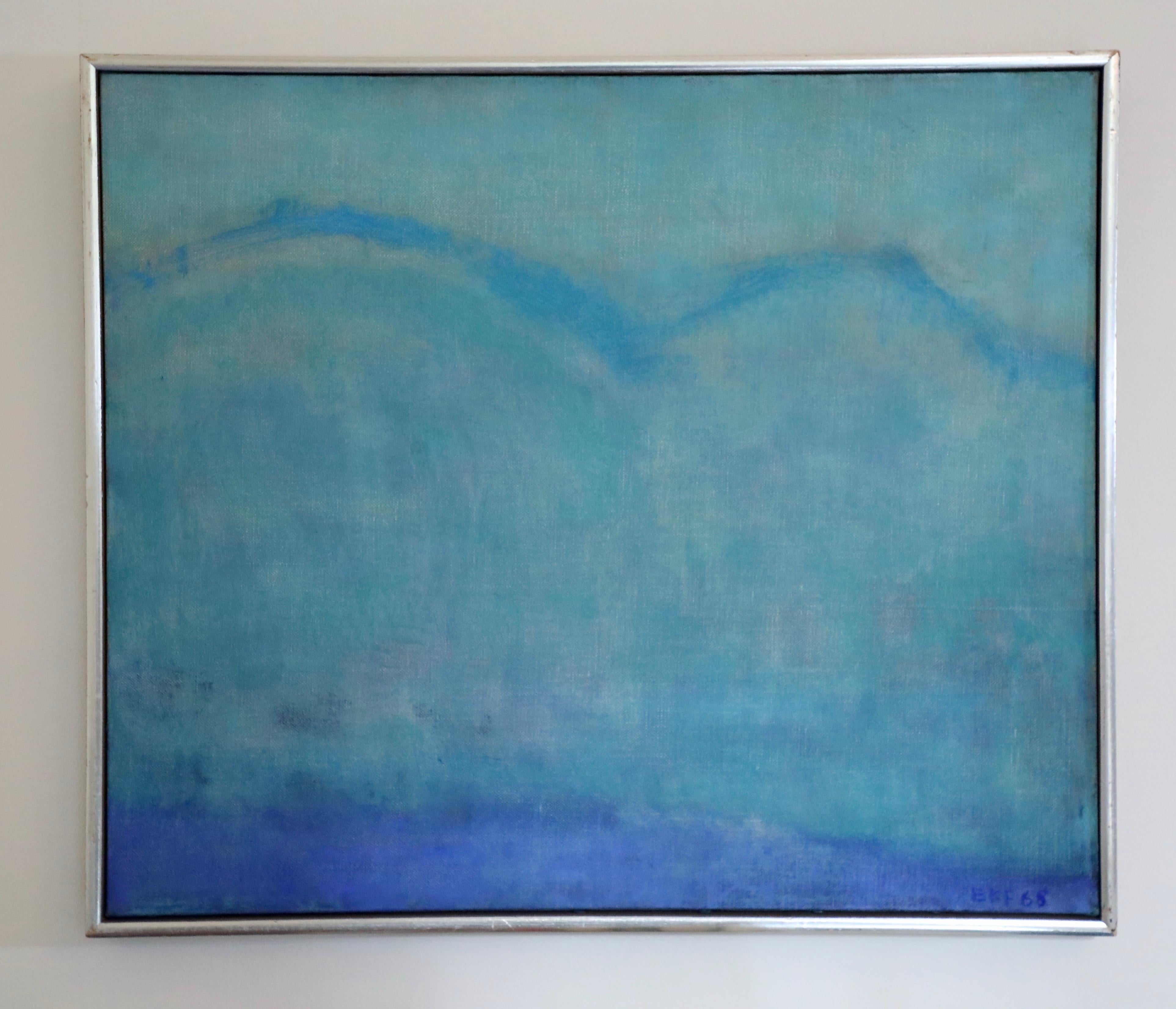 Elaine Kaufman Feiner Abstract Painting - Abstracted Seascape Oil on Canvas, Barnstable