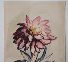 Floral Watercolor and Graphite on Paper