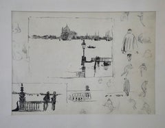 Sketchbook Page, Scenes from Venice