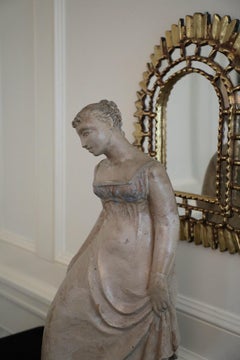 Glazed Terracotta Sculpture of a Woman