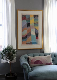 Ansei Uchima Woodblock Print on Japanese Paper, Forest Byobu "Fragrance"