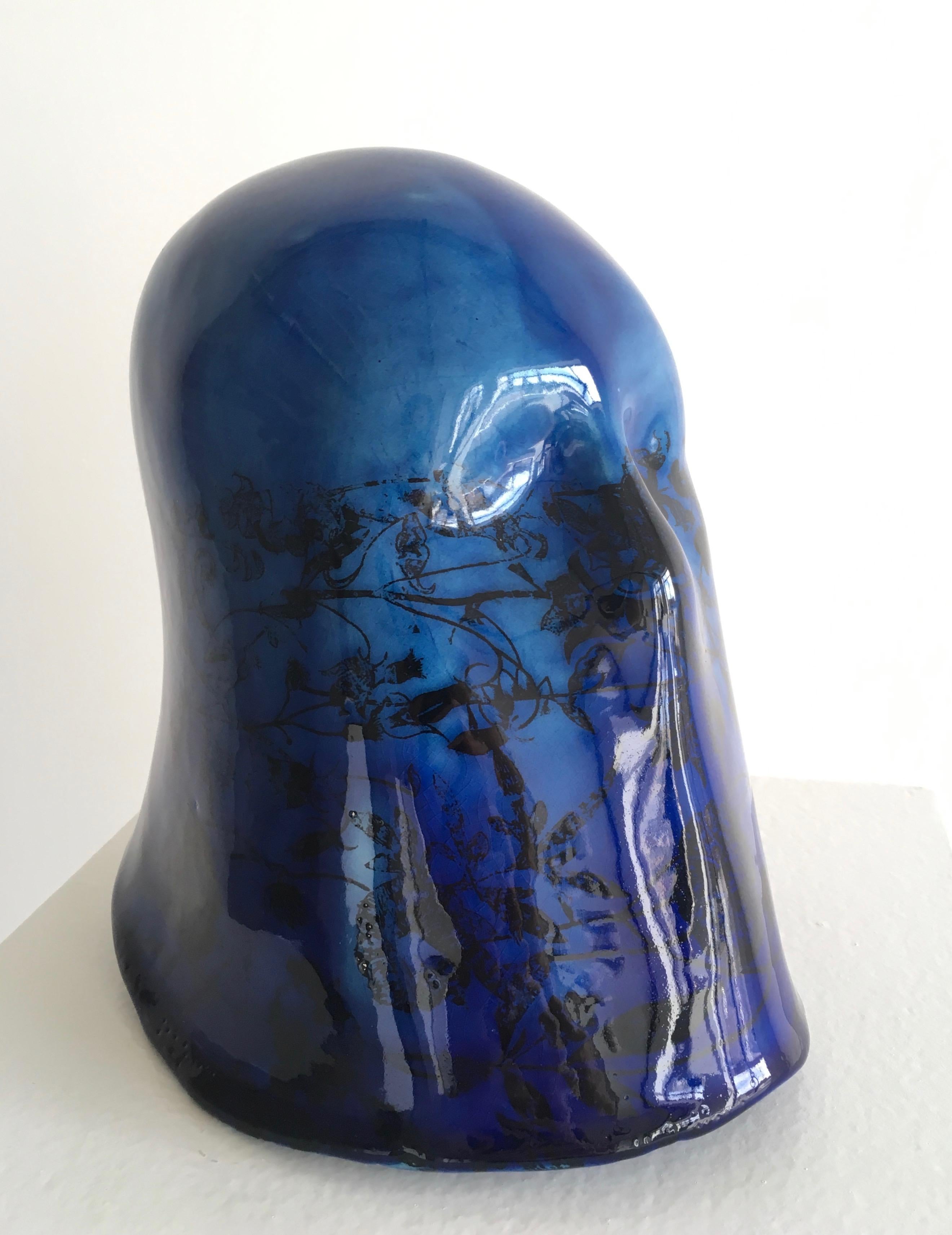 Cobalt Veil - Sculpture by Chloe Rizzo