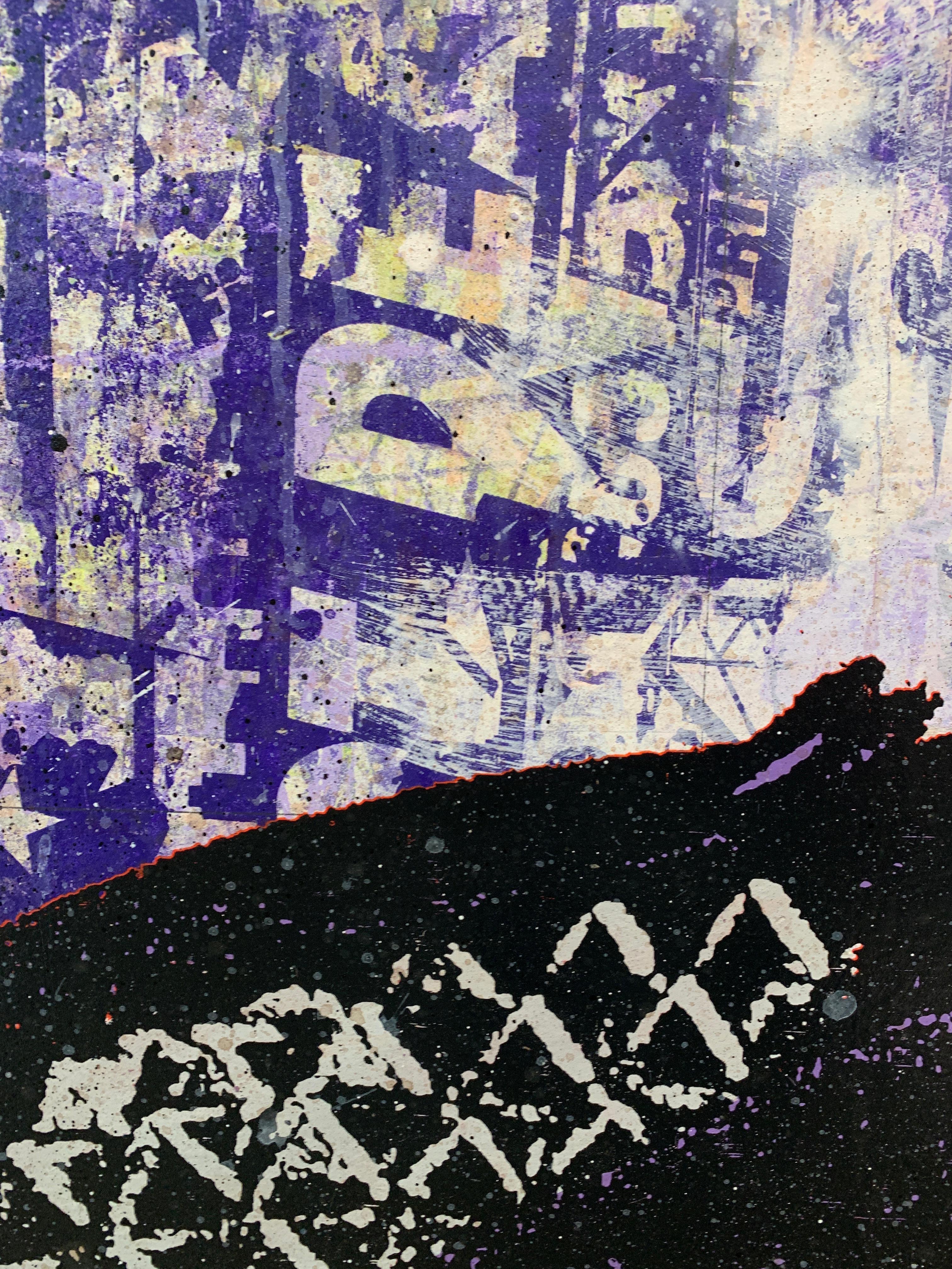 Prince (Purple), Greg Gossel Pop Art Musician Music Collage Purple  For Sale 2