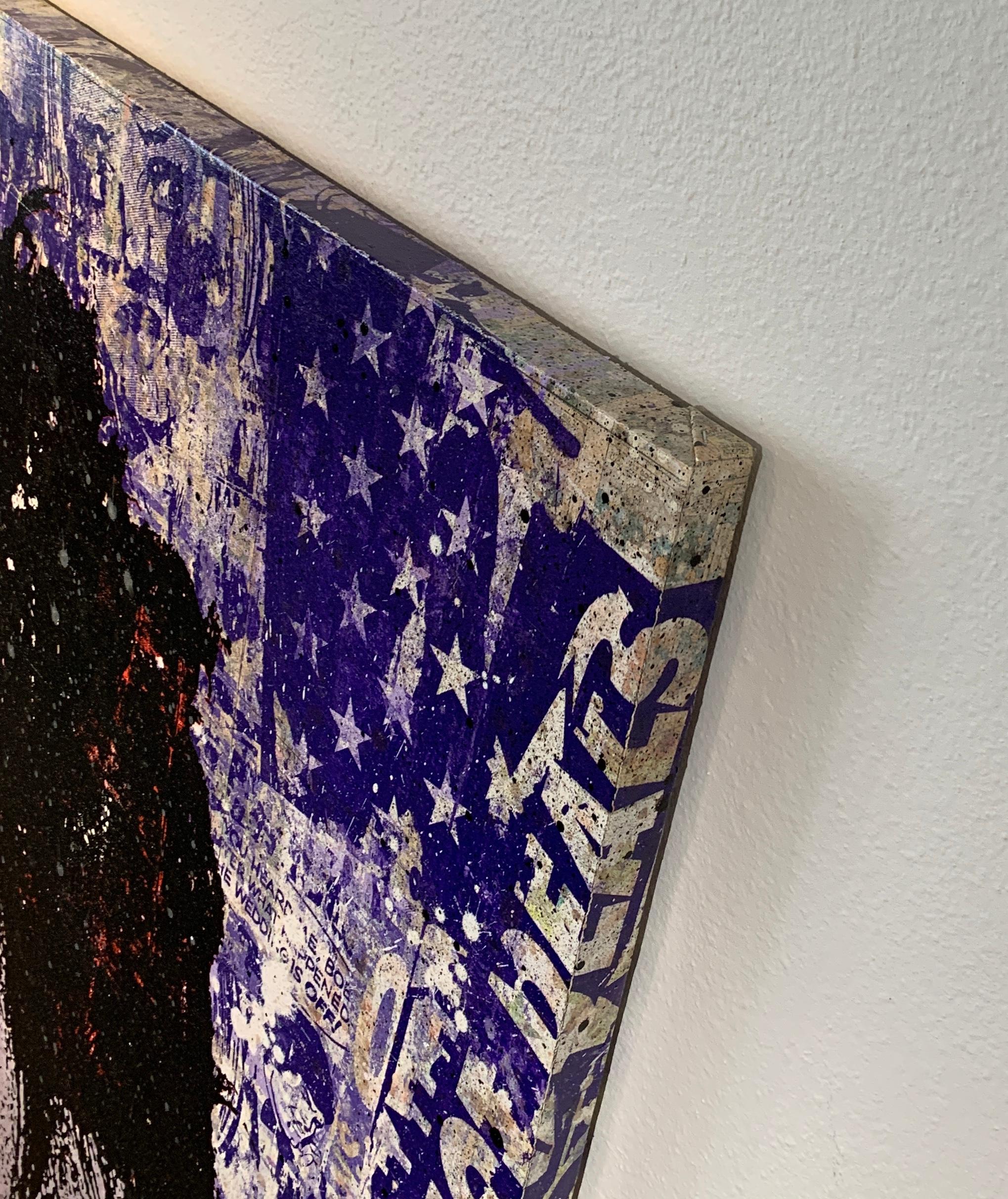 Prince (Purple), Greg Gossel Pop Art Musician Music Collage Purple  For Sale 1