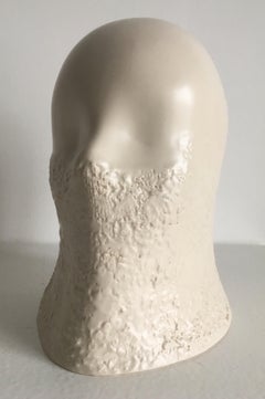 "Satin Ivory Veil", Chloe Rizzo Sculpture Porcelain Glaze Ivory White Female