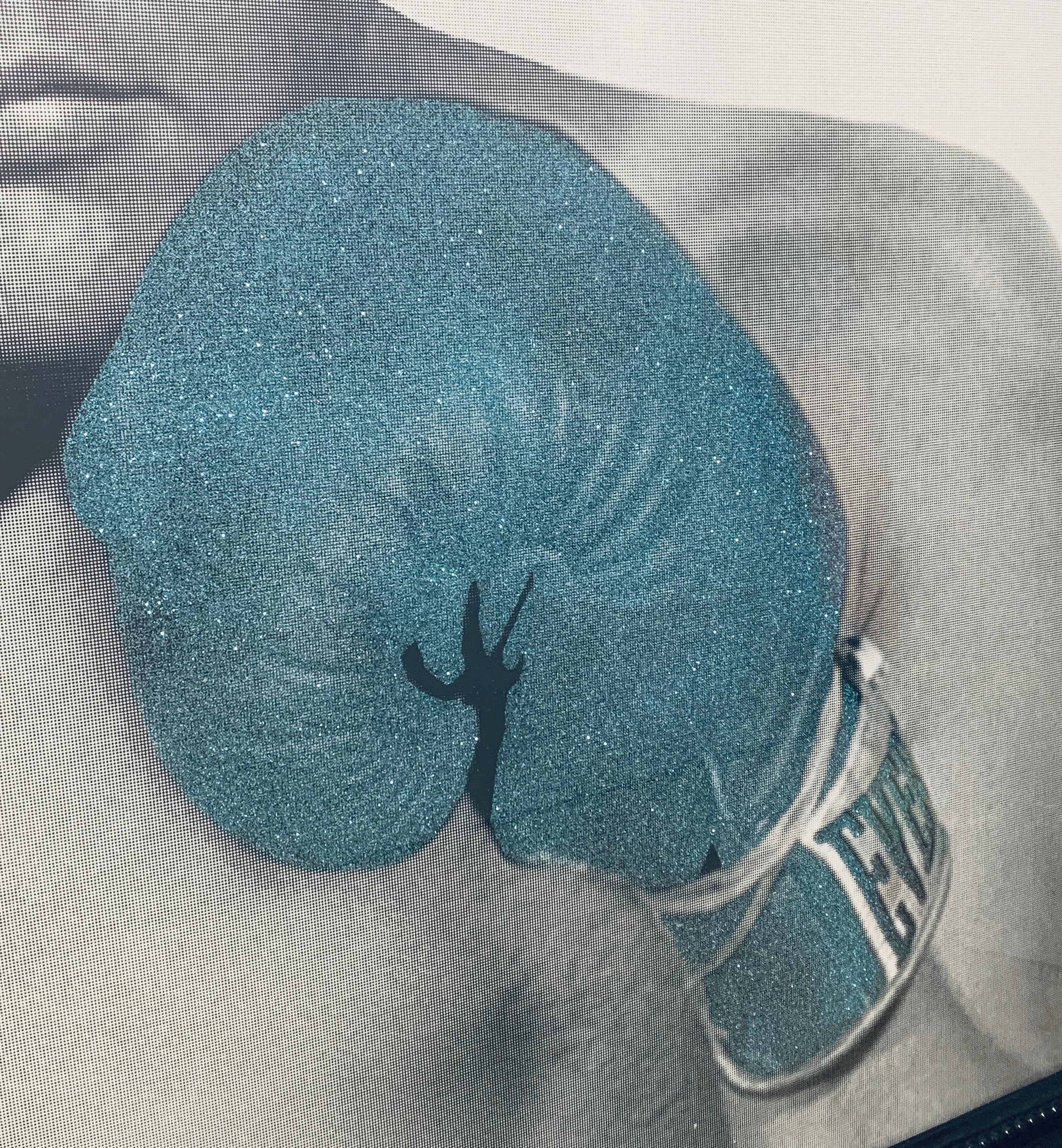 The Greatest Silver-Rainbow AP, Julian Prolman Elvis Mohammed Ali Boxing Glove For Sale 5