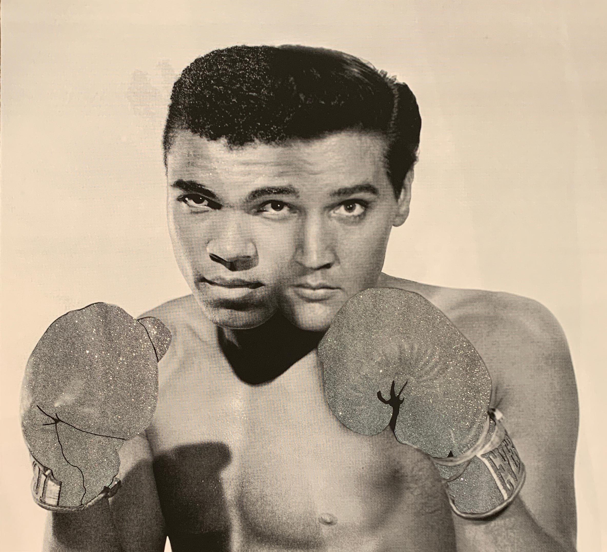 House of Orion Portrait Photograph - The Greatest Silver-Rainbow AP, Julian Prolman Elvis Mohammed Ali Boxing Glove