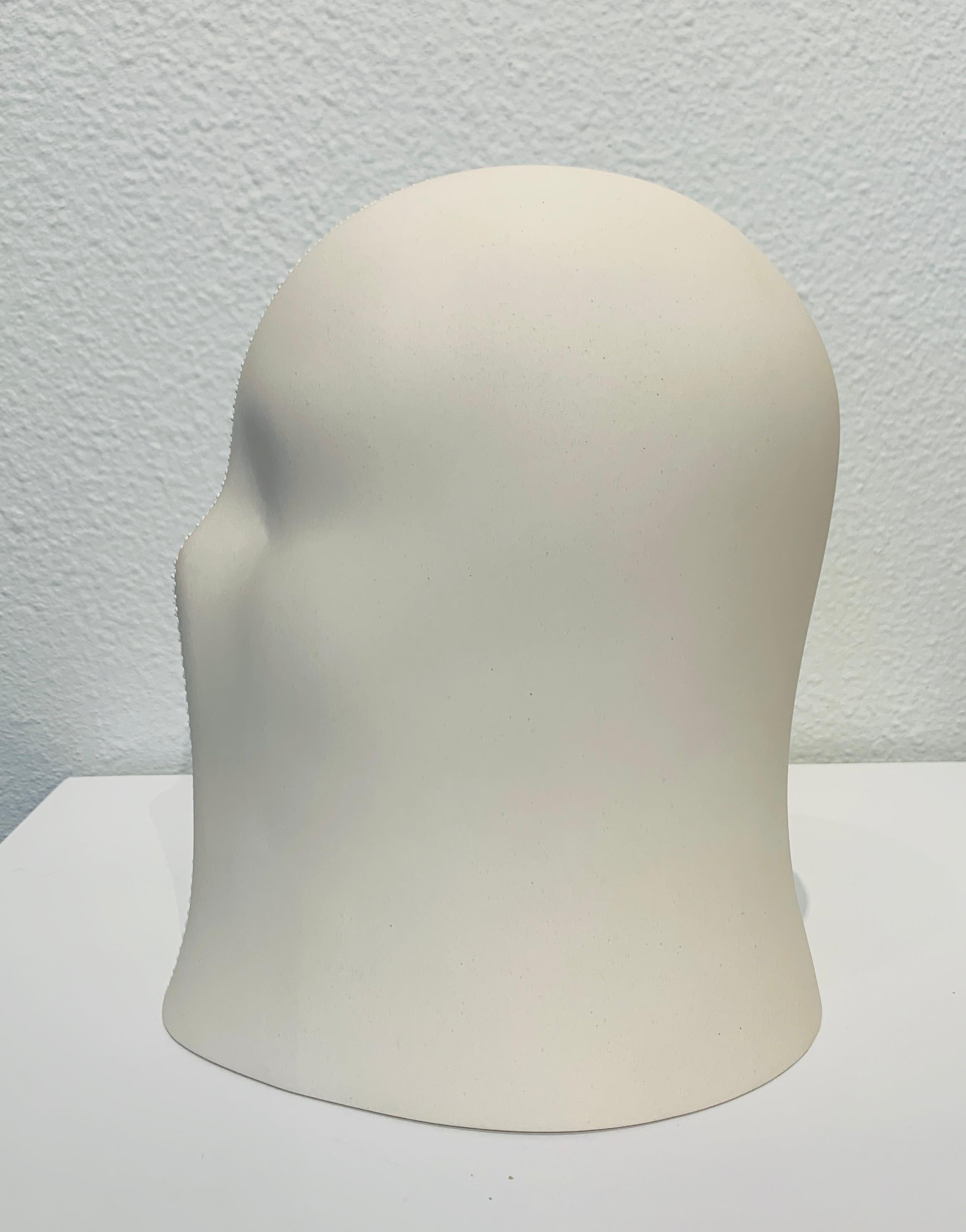 Fasten Veil, Chloe Rizzo Sculpture Porcelain Glaze White Female Bondage Zipper 2
