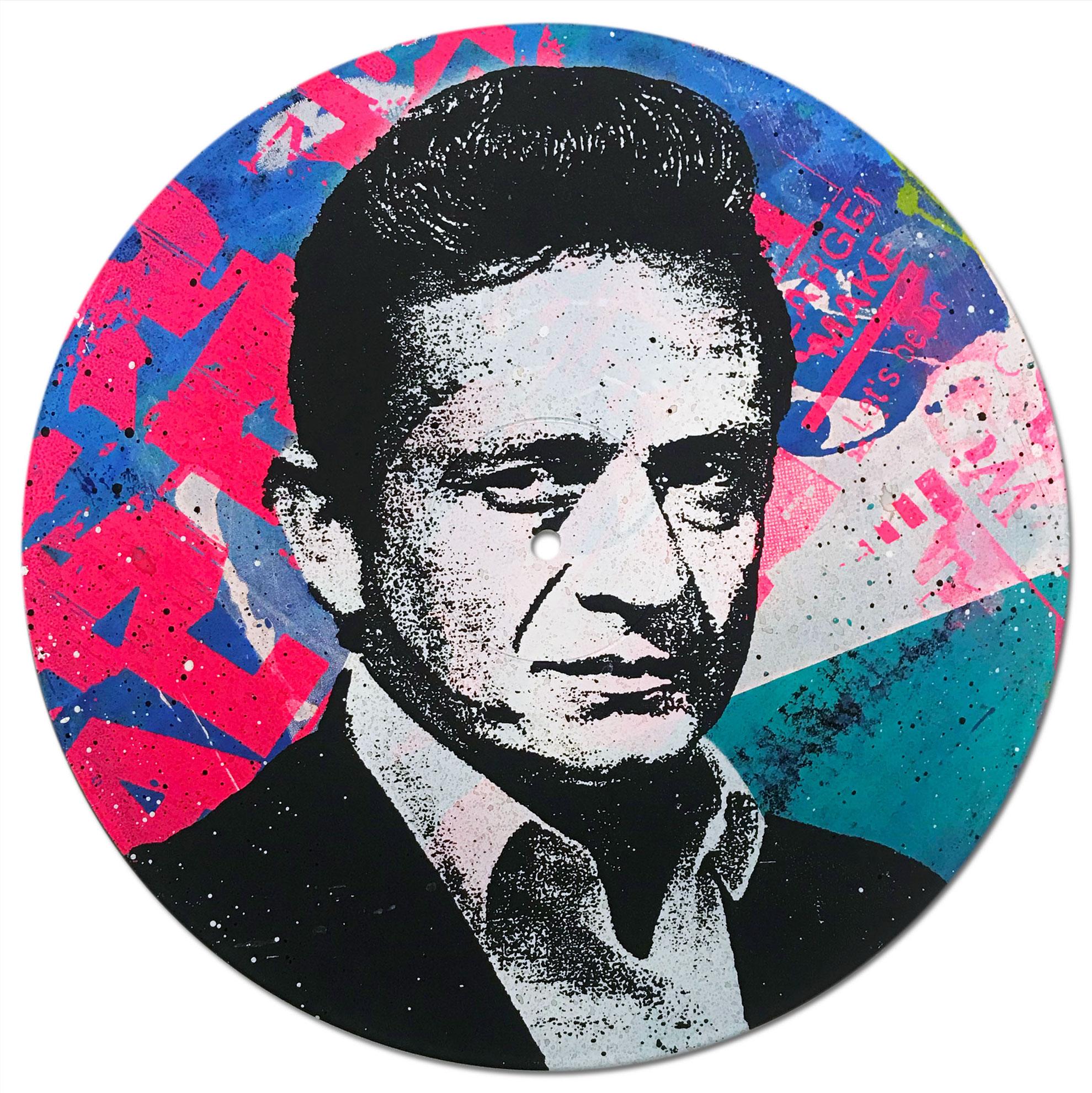 Johnny Cash Vinyl 1-10, Greg Gossel Pop Art LP Record (Singles & Sets Available) For Sale 2