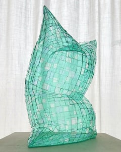 Glass Pillow (Green), Colin Roberts Plexiglass Sculpture Transparent