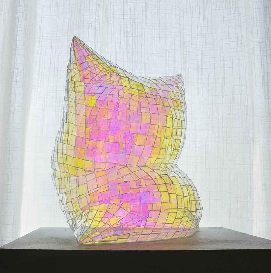 Glass Pillow II (Holographic), Colin Roberts Plexiglass Sculpture Transparent 2