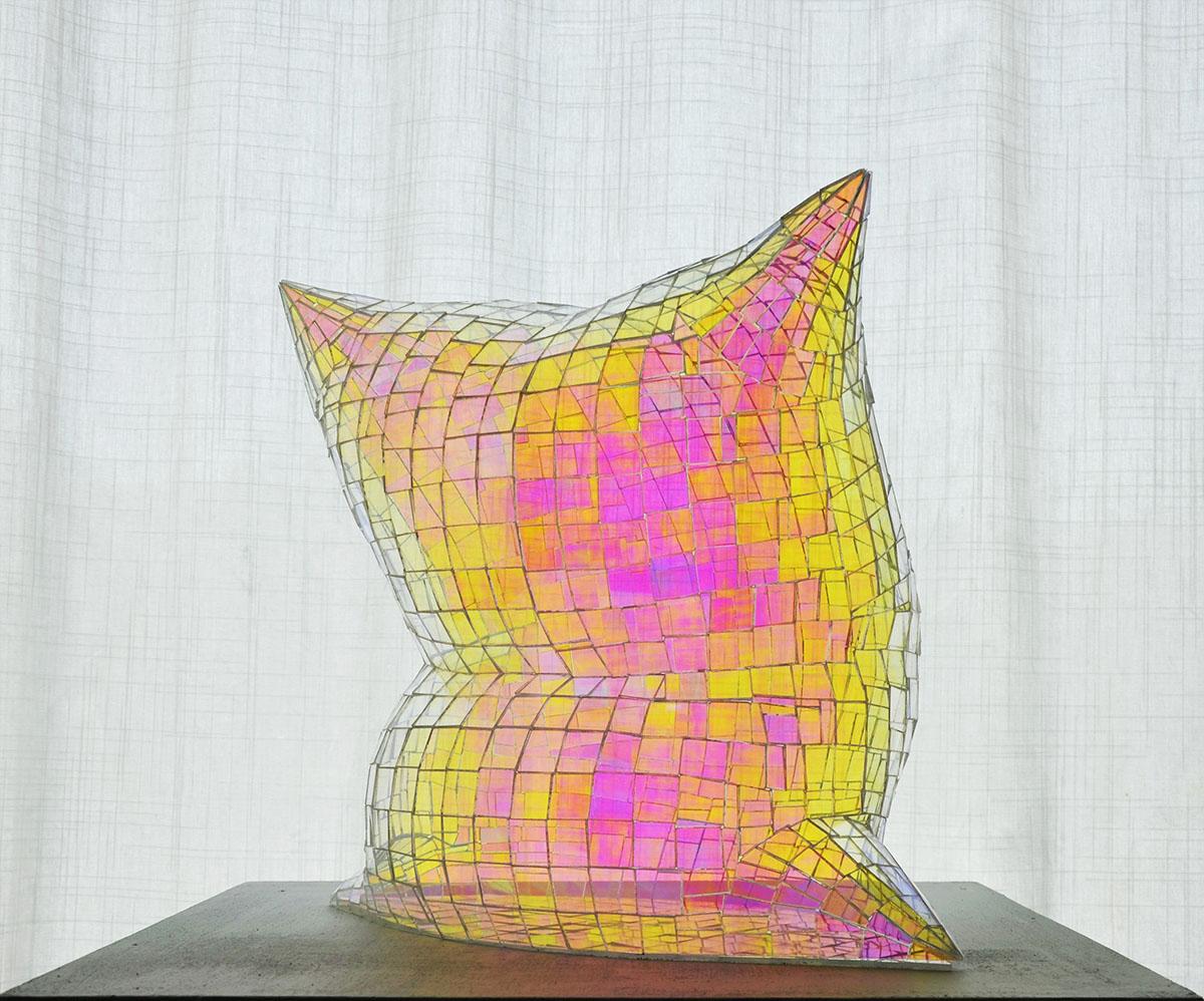Glass Pillow II (Holographic), Colin Roberts Plexiglass Sculpture Transparent 3