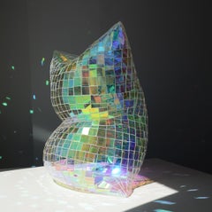 Glass Pillow II (Holographic), Colin Roberts Plexiglass Sculpture Transparent