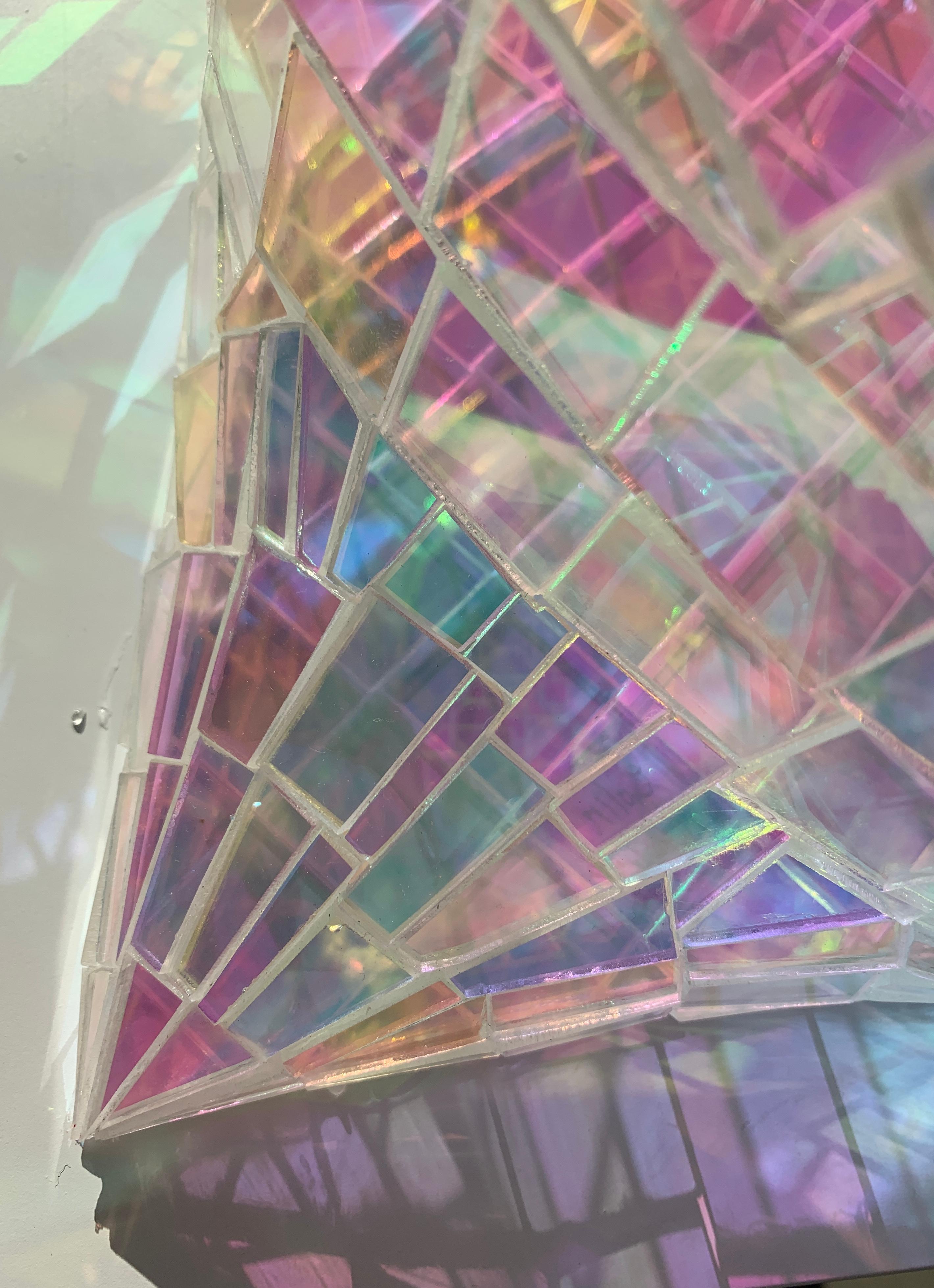 Glass Pillow II (Holographic), Colin Roberts Plexiglass Sculpture Transparent 5