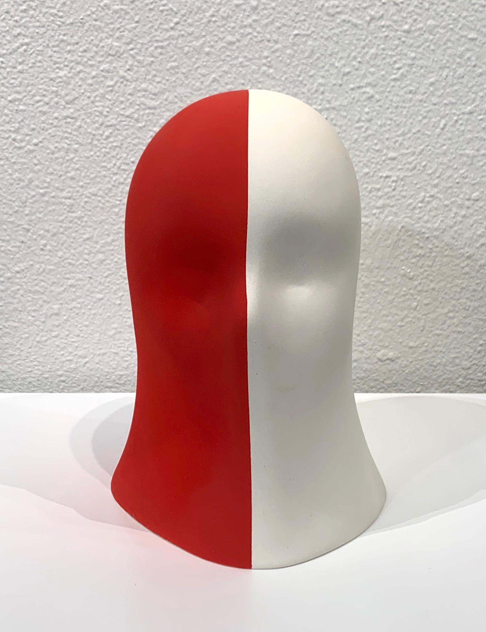 Red/White Veil - Sculpture by Chloe Rizzo