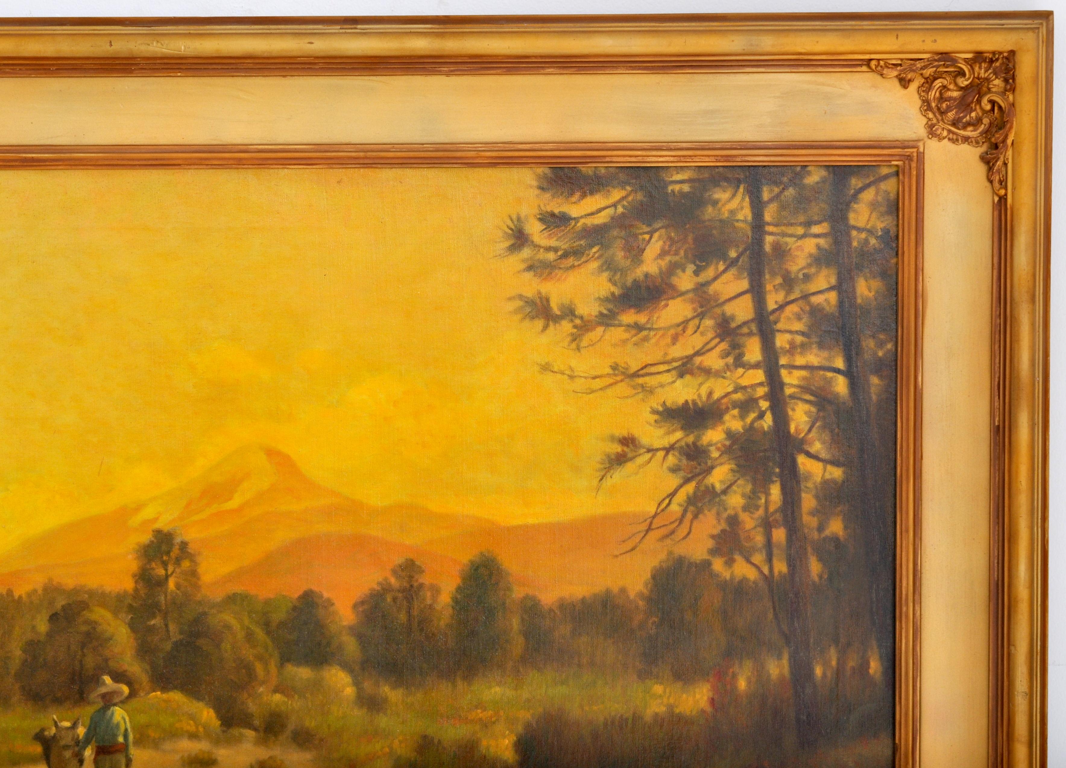 Antique American Oil on Canvas by Charles Holloway South American Landscape 1915 4