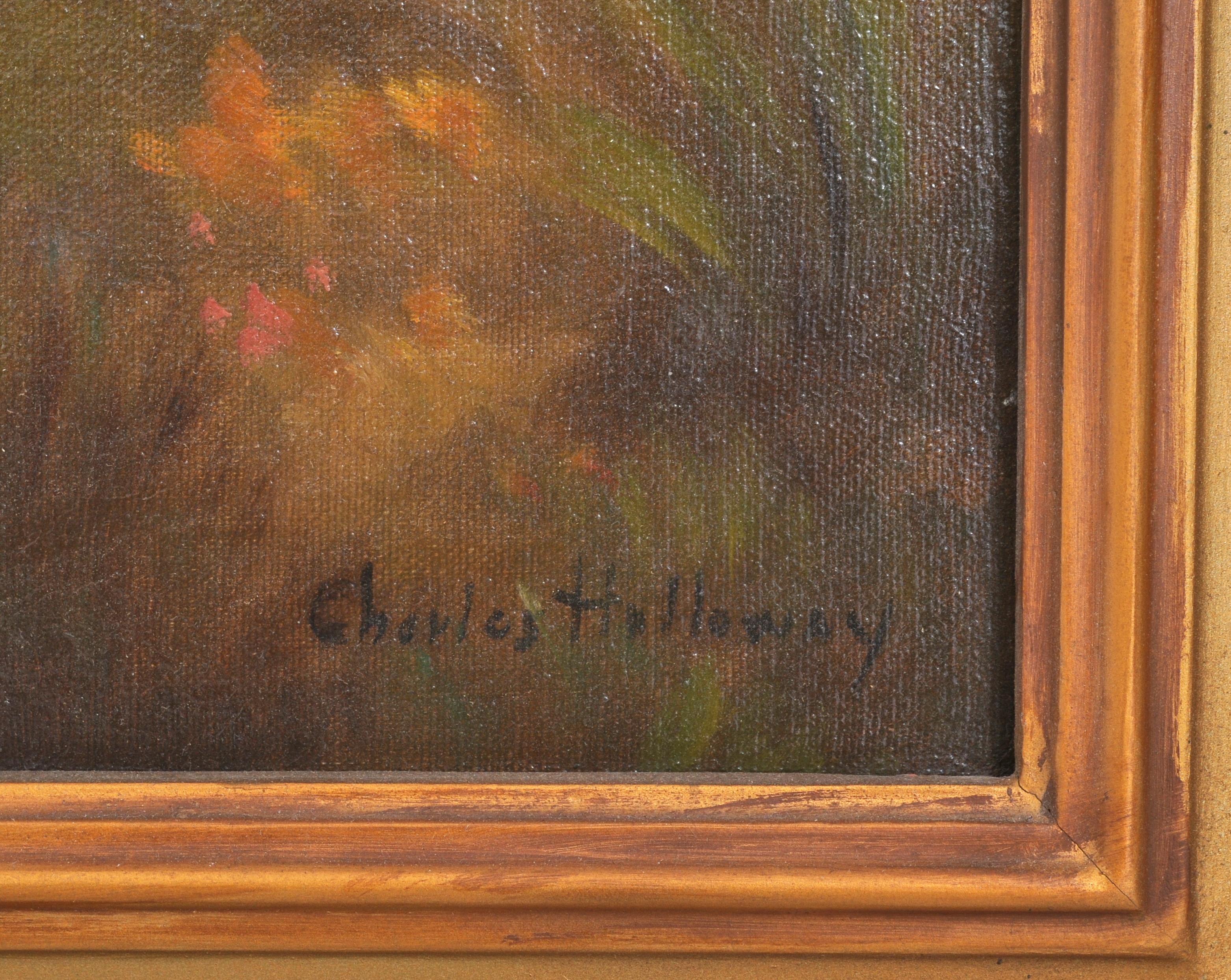 Ancienne huile américaine sur toile de Charles Holloway - Paysage sud-américain, 1915 en vente 9
