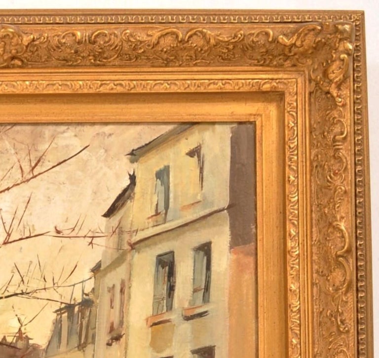 Michel Dureuil French Oil on Canvas Michel Dureuil Street Scene New
