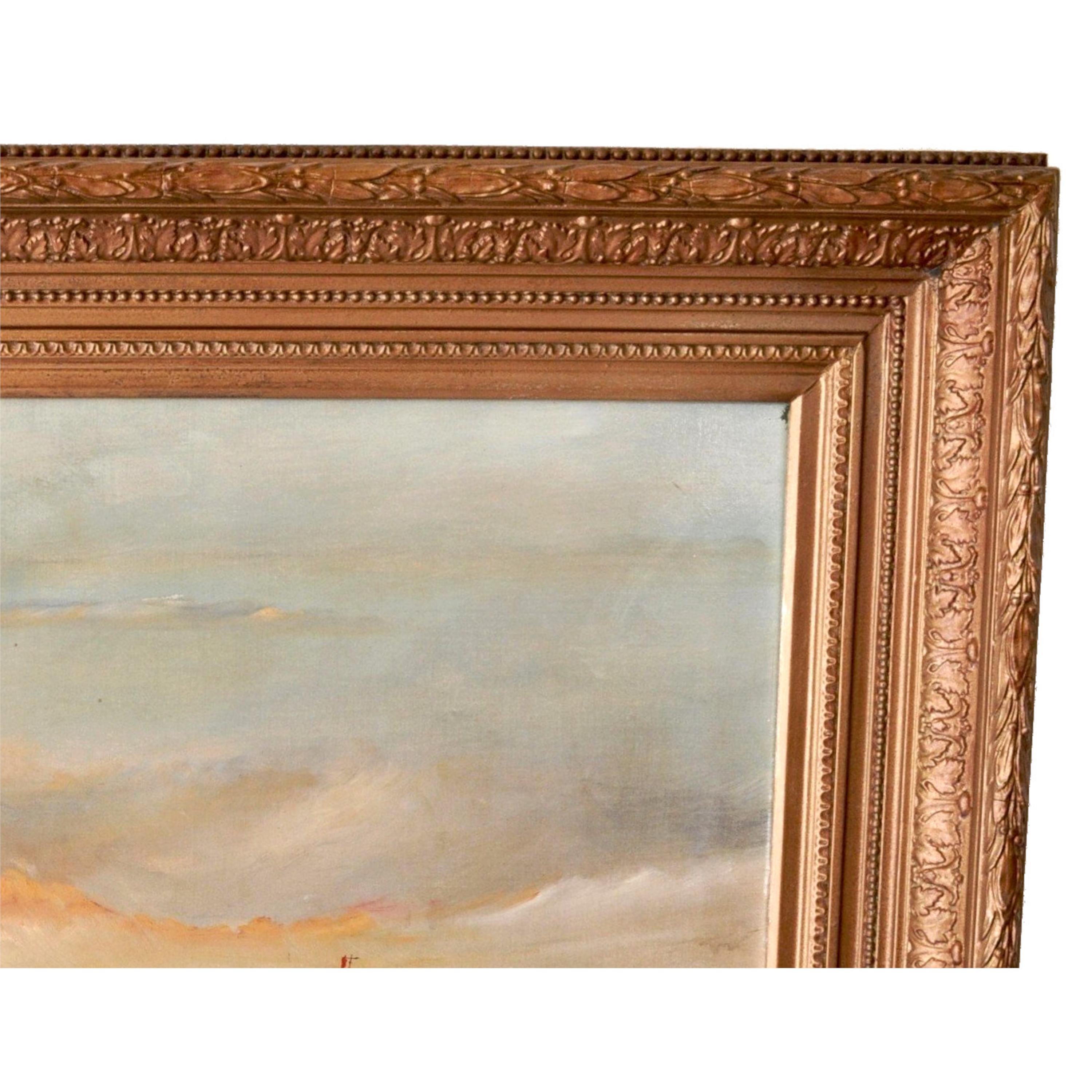 Antique Oil on Canvas Seascape Maritime Ships Painting by William Turner Davey For Sale 6