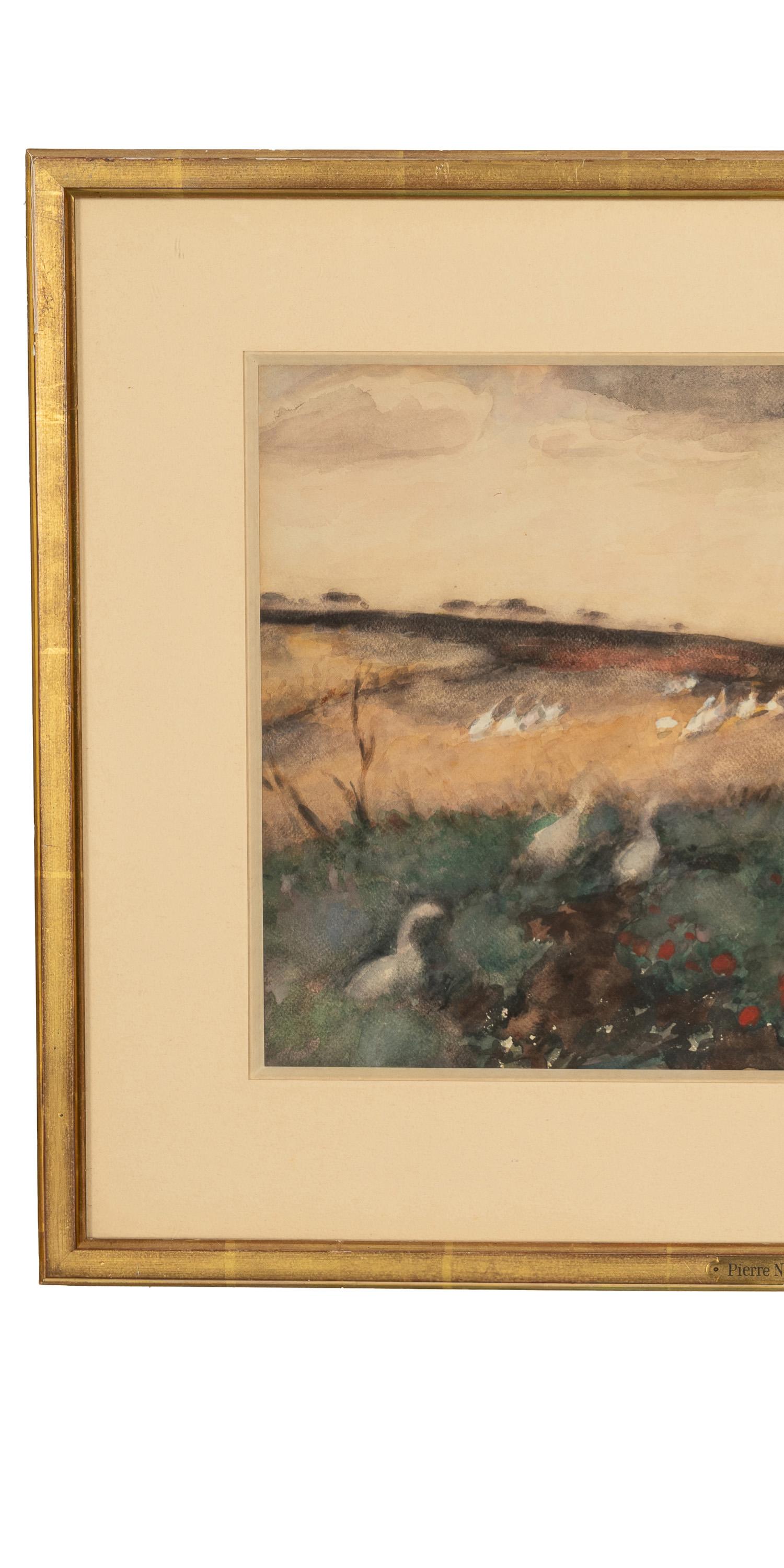 Important Russian-French Impressionist Gouache & Watercolor painting by Pyotr Alexandrovich Nilus (Пётр Александрович Нилус in French Pierre Nilouss (1869– 1943), signed & dated 1926.
Nilus was a celebrated French Russian Imperial impressionist