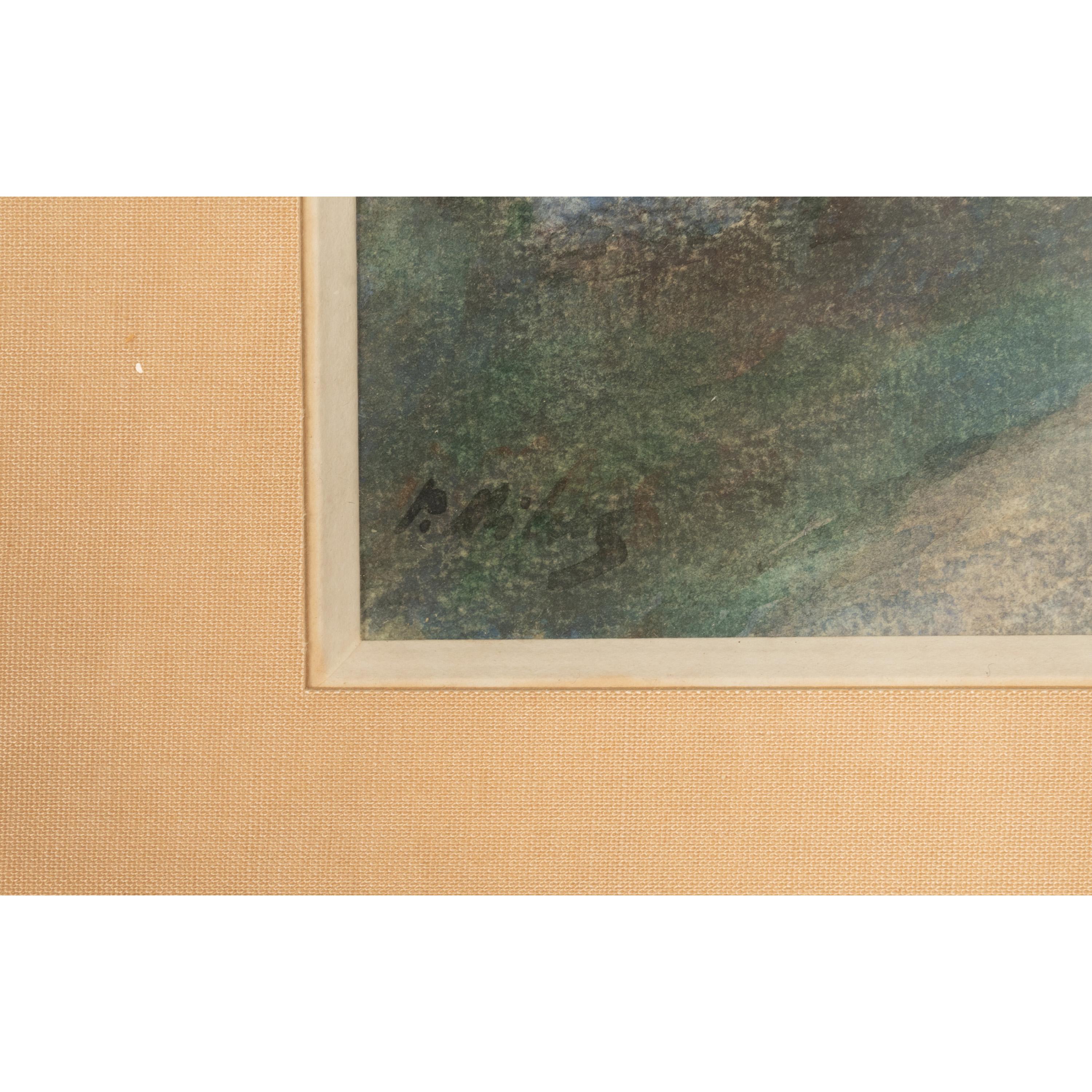 Pintura Paisaje Figurativo Acuarela Gouache Impresionista Francés Ruso en venta 9