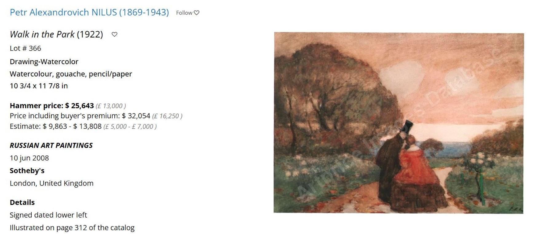Pintura Paisaje Figurativo Acuarela Gouache Impresionista Francés Ruso en venta 12