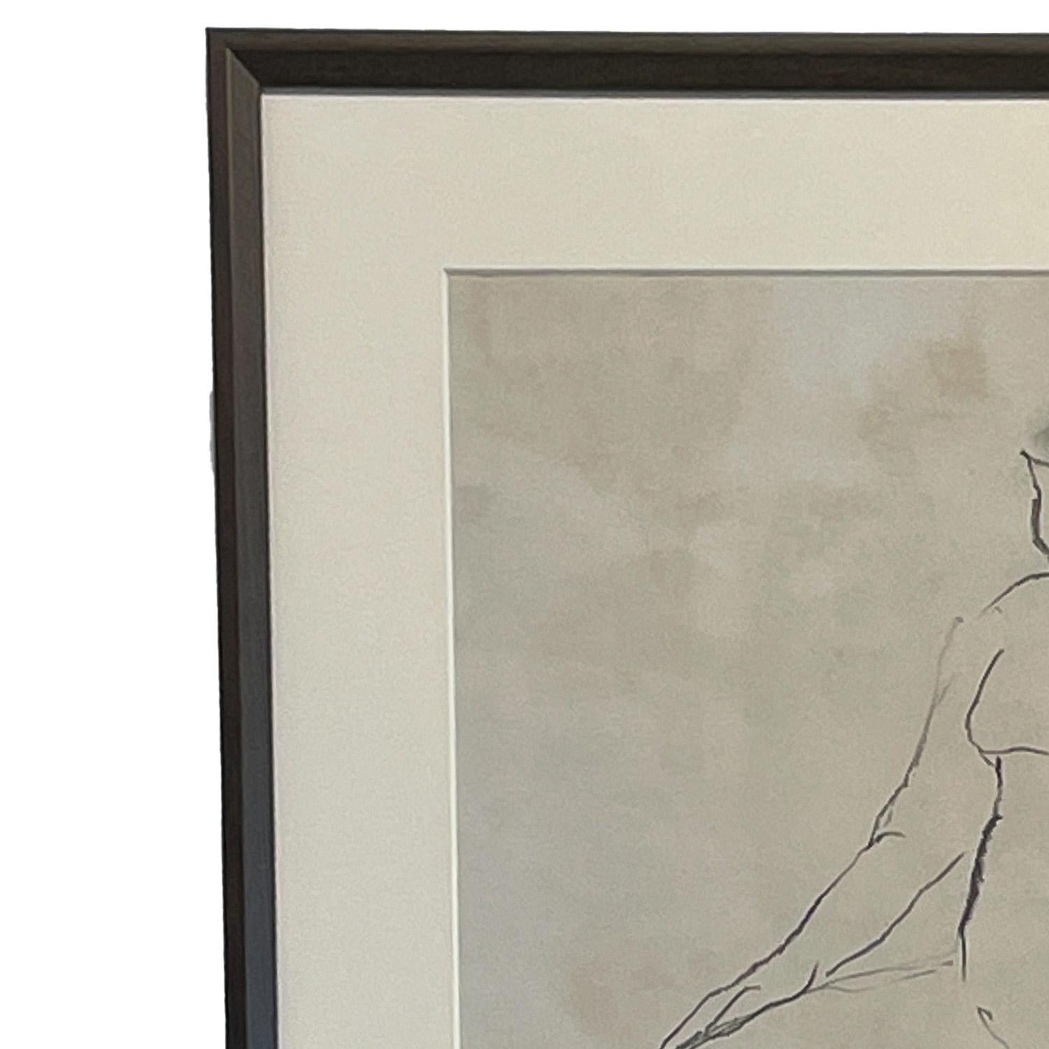 Dessin original signé et daté d'un nu féminin Expressionniste afro-américain en vente 4