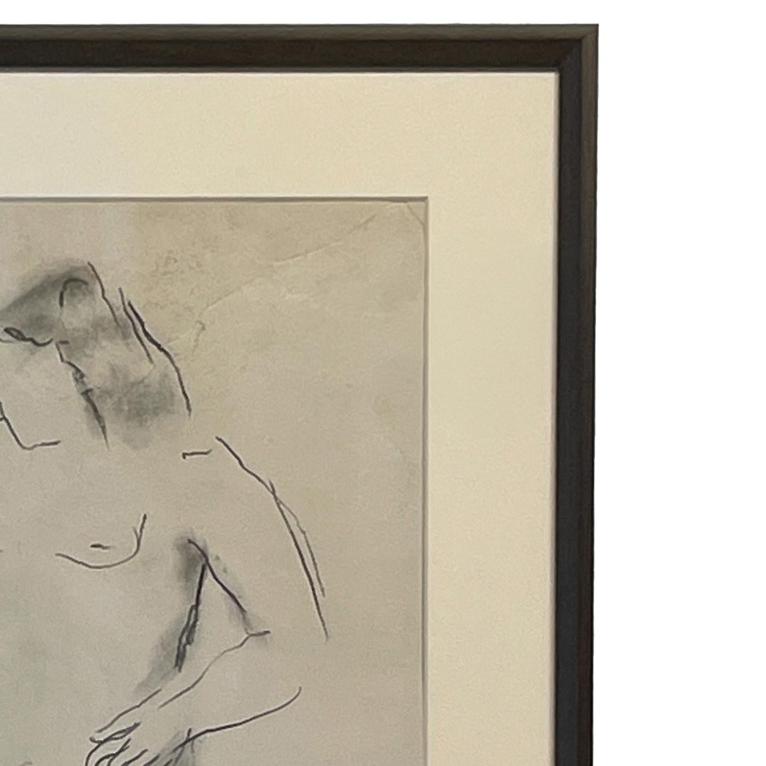Dessin original signé et daté d'un nu féminin Expressionniste afro-américain en vente 5