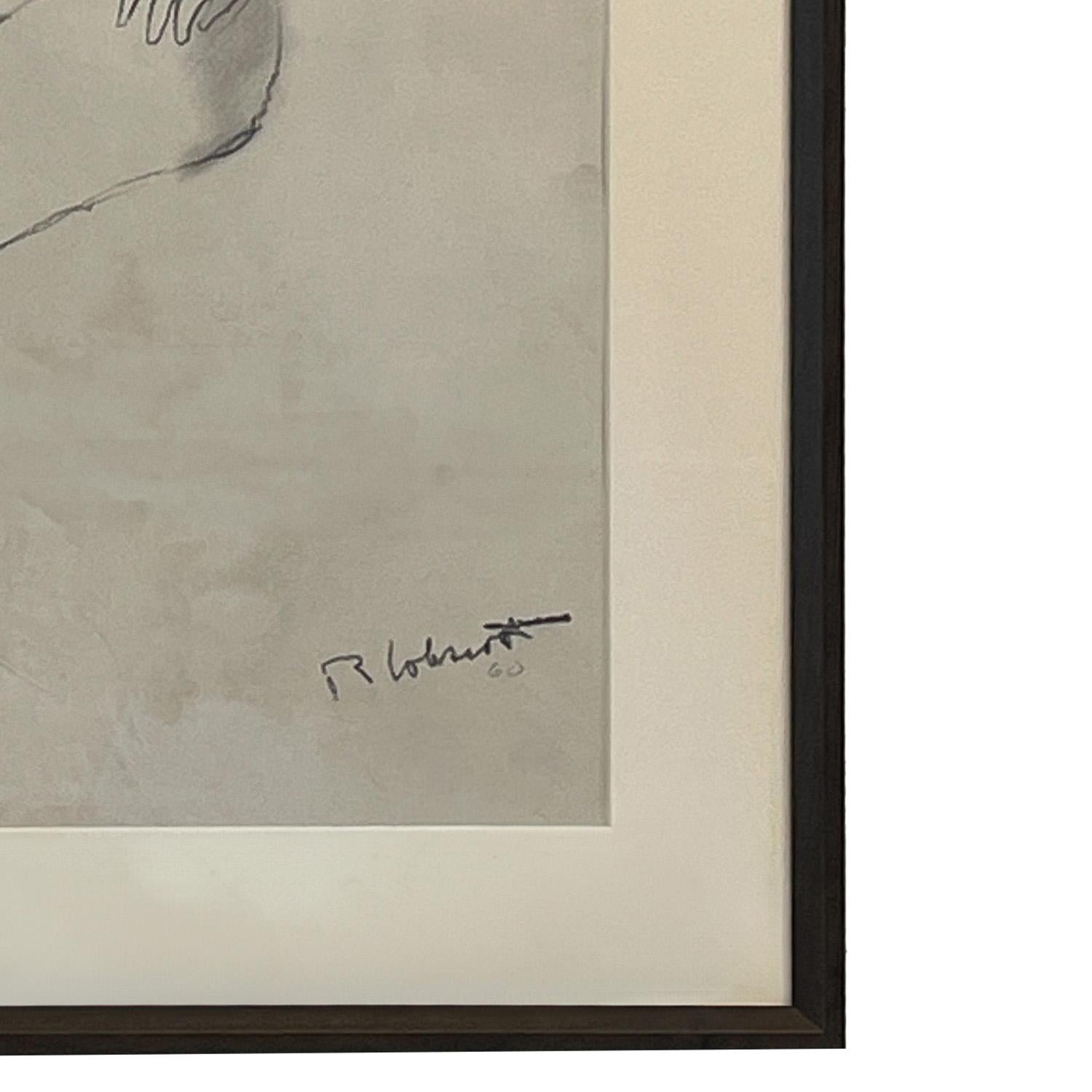 Dessin original signé et daté d'un nu féminin Expressionniste afro-américain en vente 7