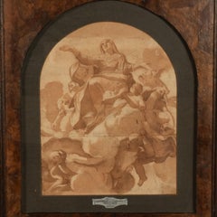 Important 16th Century Italian Renaissance Baroque Old Master Drawing Watercolor
