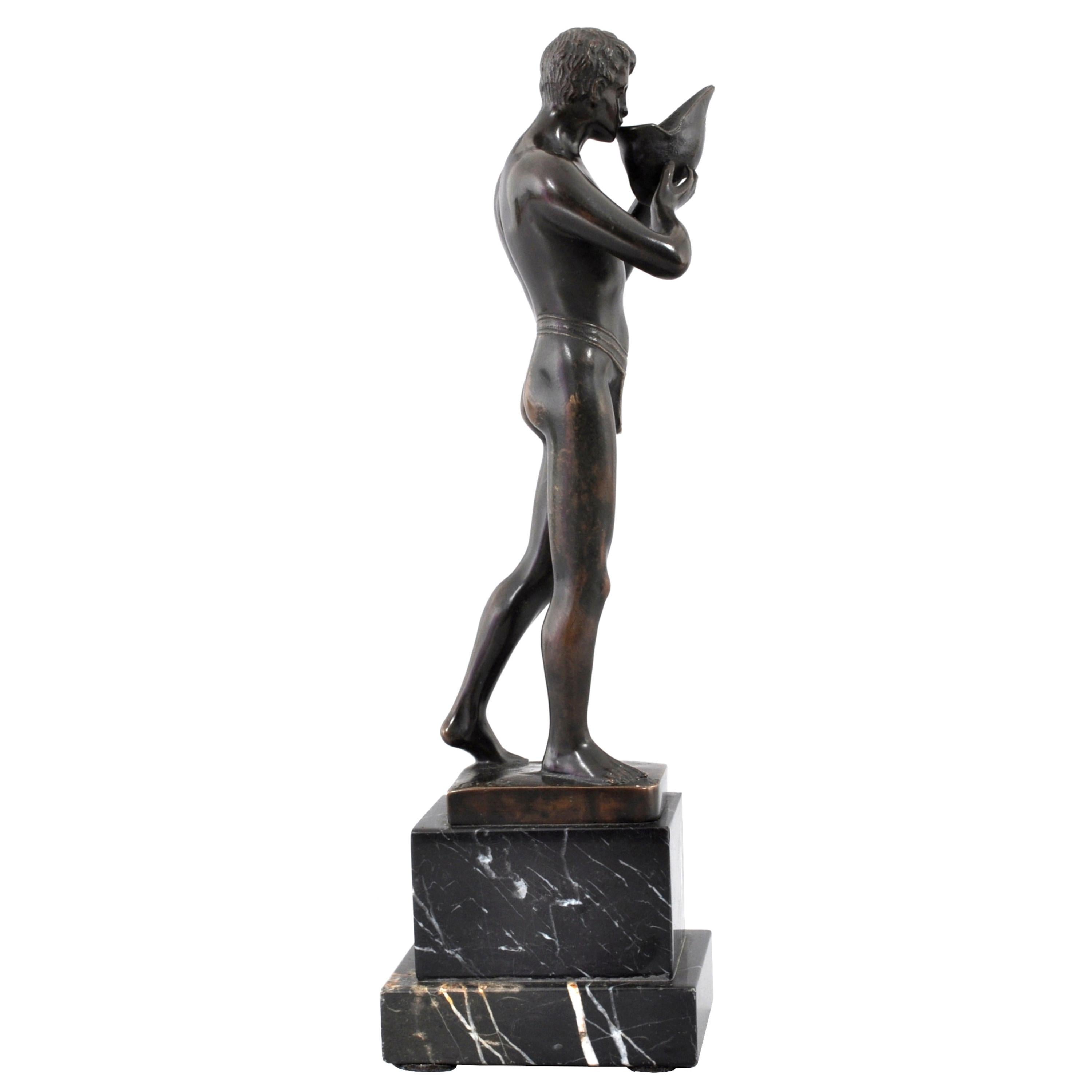 Antique Austrian Neoclassical Bronze Male Nude Sculpture Secessionist Circa 1910 1