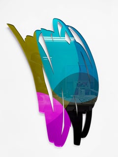 Scribbles bleu sarcelle magenta