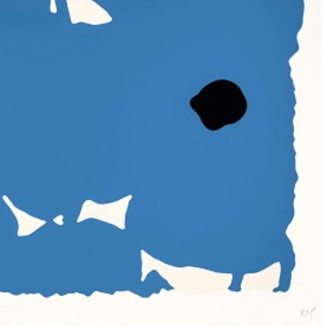 Poppies bleues, 7 septembre 2022 (Éd. 22/50) - Bleu Animal Print par Donald Sultan