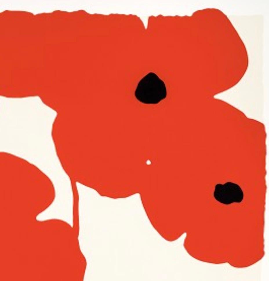 Red Poppies, Sept 7, 2022 (Ed: 22/50) - Abstract Print by Donald Sultan